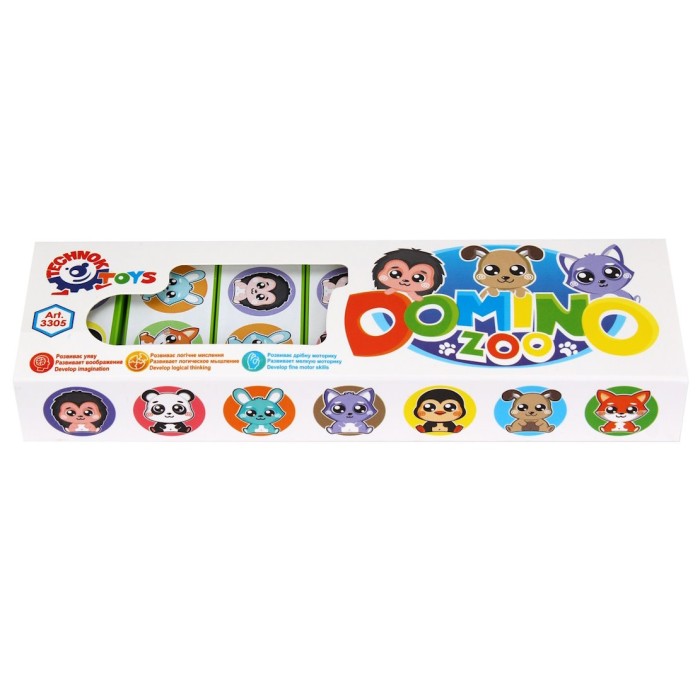 Доміно «Зоопарк», у коробці 22х6,5х3 см, ТМ Технок