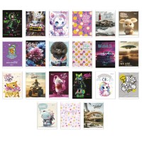 Блокнот А6 на 32 аркуші у клітинку на скобі з картонною обкладинкою, ТМ Gold Brisk