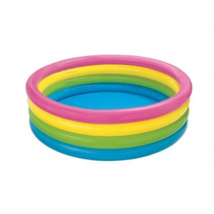 Басейн надувний «Райдуга-дуга» 168х41 см на 4 секції, від 3 років, у коробці 30,5х9,5х27 см, ТМ Intex