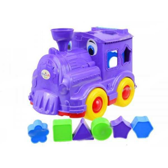 Сортер «Паровозик Зозуля» з 6 геометричними формами, 26х11х12 см, ТМ Оріон