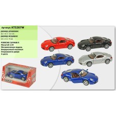 Автомобіль металевий KINSMART «Porshe Cayman S» 12,5 см, інерц., двері відкр., в асортименті, 16х7х8