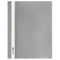 Папка-швидкозшивач з прозорим верхом, А4, без перфорації, сіра, ТМ Economix