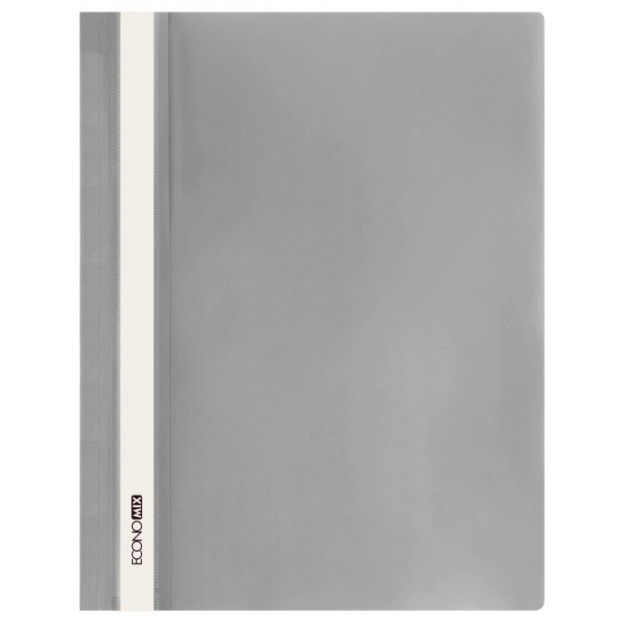 Папка-швидкозшивач з прозорим верхом, А4, без перфорації, сіра, ТМ Economix