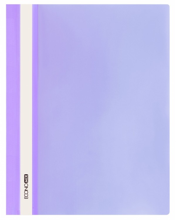 Папка-скоросшиватель с прозрачным верхом, А4, без перфорации, фиолетовая, ТМ Economix