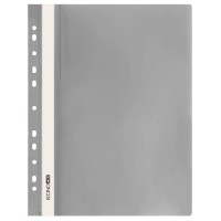 Папка-швидкозшивач А4 з прозорим верхом та перфорацією сіра, ТМ Economix