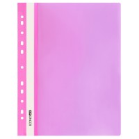 Папка-швидкозшивач А4 з прозорим верхом з перфорацією, рожева, ТМ Economix