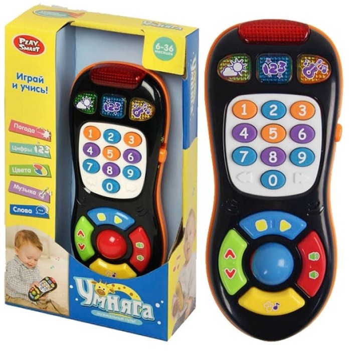 Пульт музичний зі світлом та українською озвучкою, на батарейці, у коробці 21х12,5х5,5 см