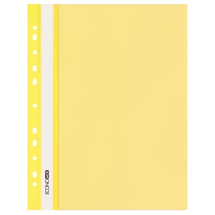 Папка-швидкозшивач А4 з прозорим верхом з перфорацією, жовта, ТМ Economix