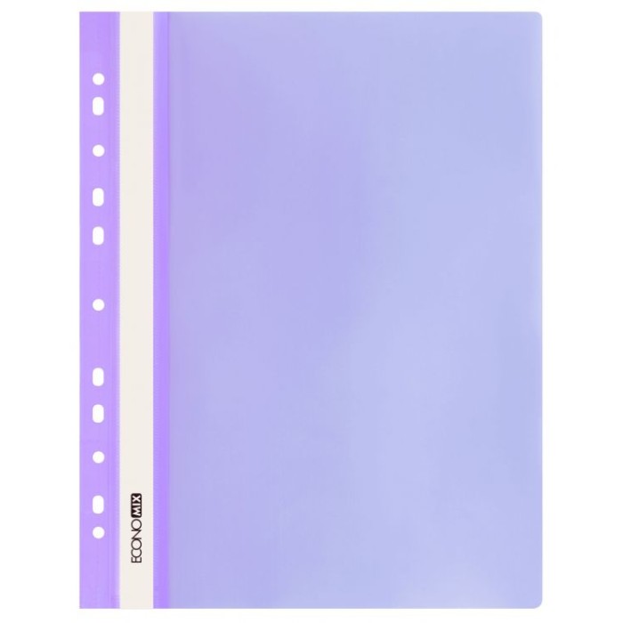 Папка-швидкозшивач А4 з прозорим верхом з перфорацією, фіолетова, ТМ Economix