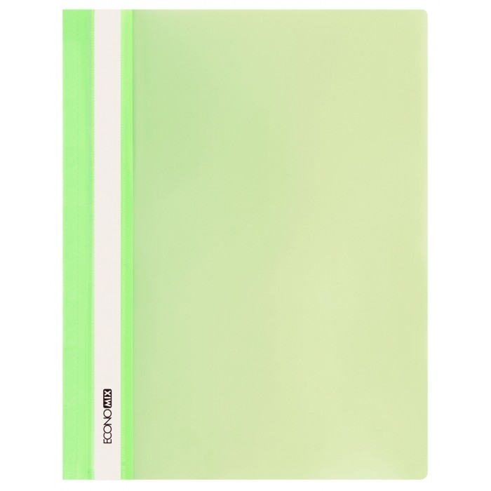 Папка-швидкозшивач А4 з прозорим верхом без перфорації, салатова, ТМ Economix
