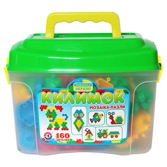 Мозаїка-пазли «Килимок» з 160 деталей, в пластиковому боксі, ТМ Технок