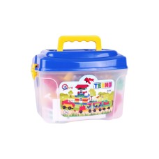 Конструктор «Техно» зі 107 елементів, у пластиковому боксі 27х9х12 см, ТМ Технок