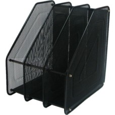 Лоток вертикальний металевий на 3 відділення чорний, 350х280х80 мм, ТМ Leader