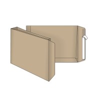 Конверт С4 30х32 см коричневий з дном 40 мм 120 г/м2