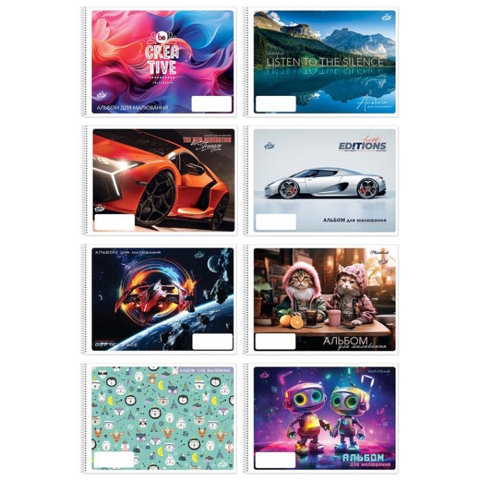 Альбом А4 30 аркушів 100 г/м2 на спіралі, ТМ Brisk