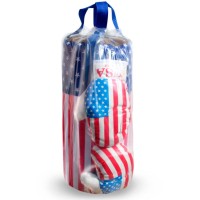 Іграшковий набір для боксу «Америка» великий, груша 55х22 см та рукавички, ТМ Данко Тойс