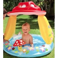 Басейн «Грибочок» 89х102 см з захистом від сонця, у коробці 25х23х8 см, ТМ Intex