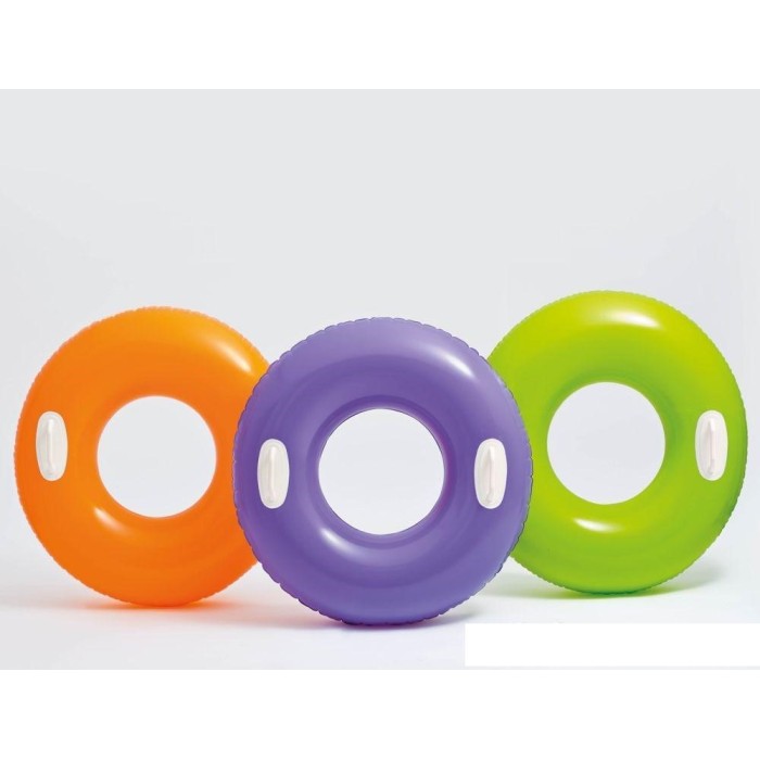 Коло надувне «Глянець» 76 см з 2 ручками та максимальним навантаженням до 80 кг, від 8 років, в асортименті, у коробці 23х4х15 см, ТМ Intex