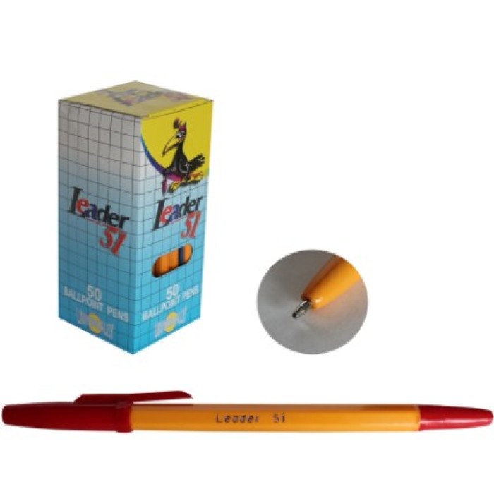 Ручка кулькова червона, ТМ Leader