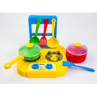 Набір посуду «Ромашка» з плитою з 7 елементів, ТМ Тигрес