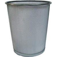 Кошик круглий металевий великий срібний 24х29,5х33,5 см, ТМ Leader