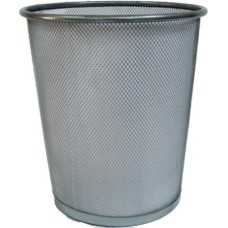 Кошик круглий металевий великий срібний 24х29,5х33,5 см, ТМ Leader