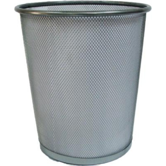 Кошик круглий металевий великий срібний 24х29,5х33,5 см, ТМ Leader