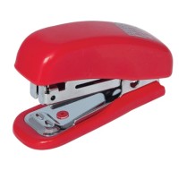 Степлер пластиковий міні до 10 аркушів під скобу № 10, червоний, ТМ Buromax
