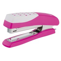 Степлер пластиковий «Шахматка» до 10 аркушів під скобу № 10 рожевий, ТМ Buromax