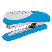 Степлер пластиковий «Шахматка» до 10 аркушів під скобу № 10 блакитний, ТМ Buromax