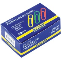 Скріпки кольорові круглі 28 мм, 100 шт., ТМ Buromax