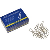 Скріпки нікельовані трикутні 31 мм, 100 шт. в упаковці, ТМ Buromax