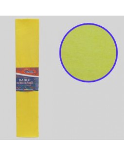 Гофро-бумага 55%, 50х200 см, 20 гр/м2, желтая