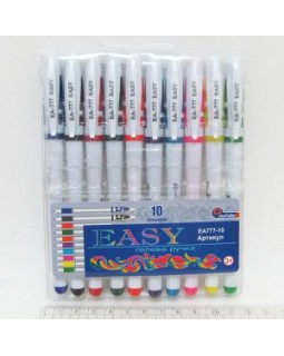 Набір гелевих ручок, 10 кольорів, білий корпус, J. Otten