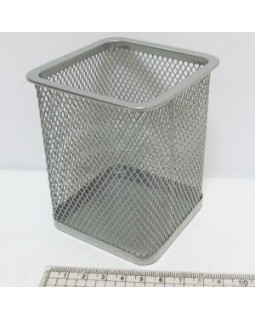 Подставка для ручек «Квадратная» 8х8х9,5 см, металлическая, серебряная, J.Otten