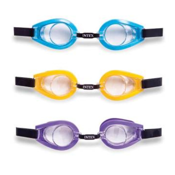 Окуляри для плавання з регульованим ремінцем 48-52 см, в асортименті, на планшетці 19,5х12,5, ТМ Intex