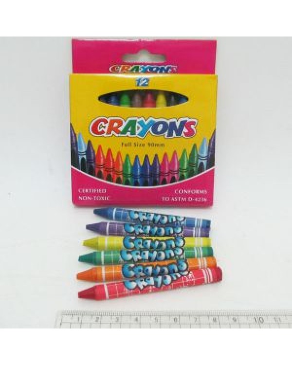 Мел восковой «Crayons», 12 цветов, D-4236
