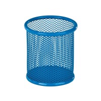 Підставка для ручок кругла 90х90х100 мм металева синя, ТМ ZiBi