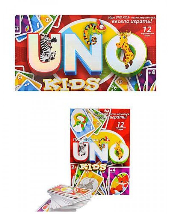 Гра настільна «UNO Kids» мала, у коробці 27х15х3,5 см, ТМ Данко Тойс