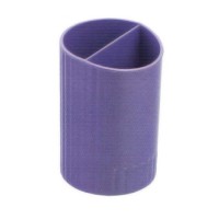 Підставка для ручок 7х9,5 см кругла на 2 відділення фіолетова, ТМ ZiBi