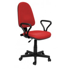 Крісло поворотне «Престиж» шкірзам, червоне, Новий Стиль