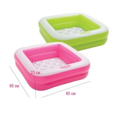 Басейн надувний, м'яке дно, в асортименті, у коробці 85х85х23 см