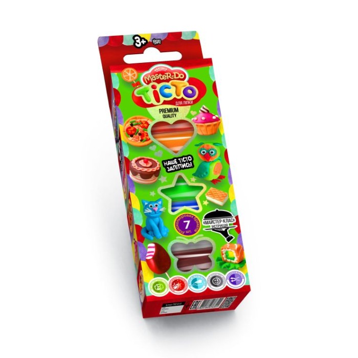 Набір тіста для ліплення «Master Do» на 7 кольорів по 20 г, у коробкці 6х19х2,5 см, ТМ Данко Тойс