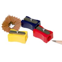 Точилка «Металік» пластикова прямокутна без контейнера, в асортименті, ТМ KUM