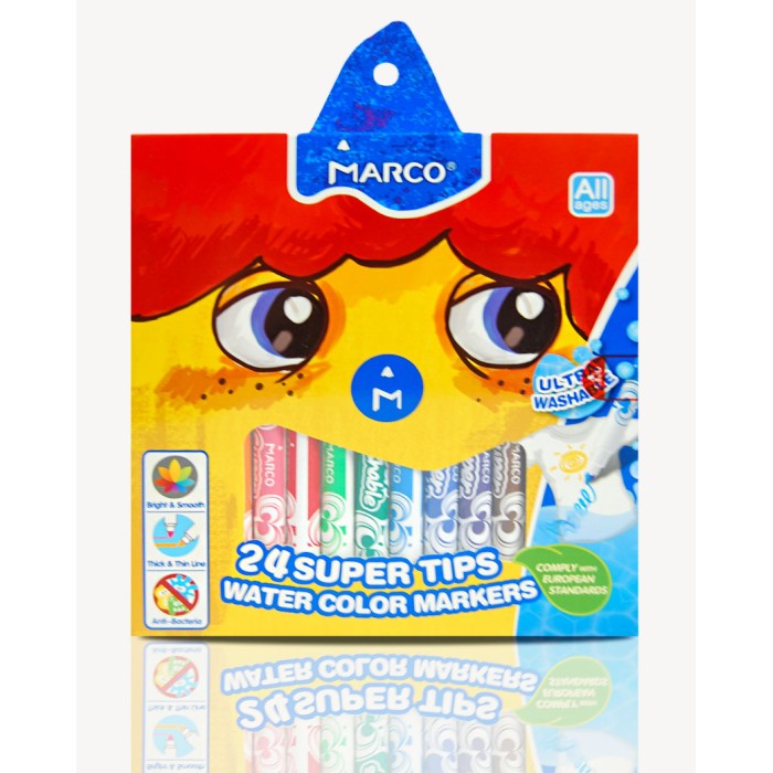 Фломастери «Super Washable» на 24 кольори, ТМ Marco