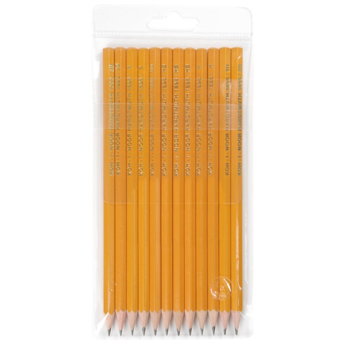Набір графітних олівців з 10 шт 2Н-3В, ТМ Koh-i-Noor