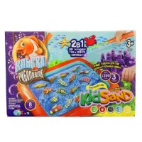 Гра настільна 2 в 1 «Кльова рибалка» з кінетичним піском, у коробці, ТМ Данко Тойс