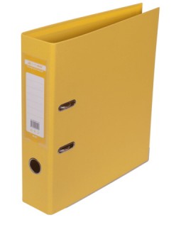 Папка - реєстратор «ELITE», А4, двостороння, збірня, 70 мм, PP, жовта, ТМ JOBMAX