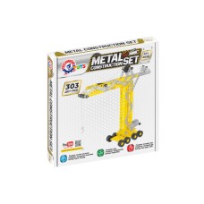 Конструктор металевий «Будівельний кран» з 303 деталей, у коробці 19х19х3,5 см, ТМ Технок