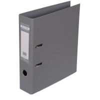 Папка-реєстратор «ELITE» А4 двостороння збірна 70 мм PP сіра, ТМ Buromax